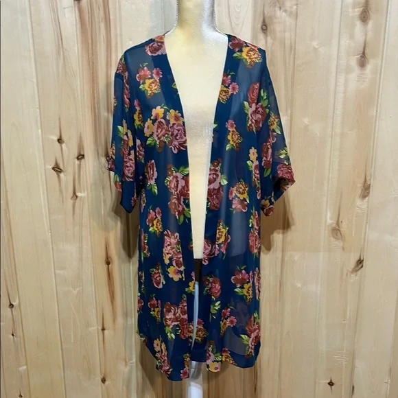Matilda Jane Women's Watch The Sunrise Floral Sheer Kimono Size S/XS - Picture 2 of 7